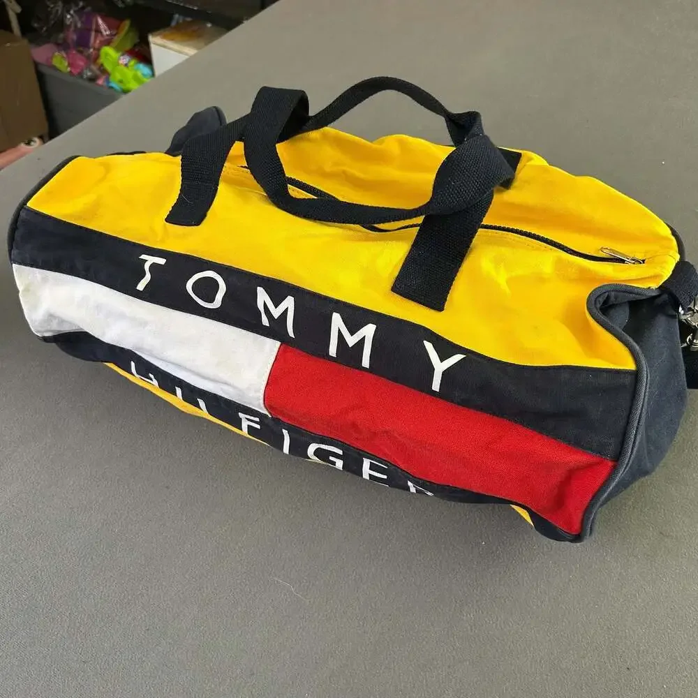 Vintage Tommy Hilfiger Colorblock Canvas Duffle Bag
